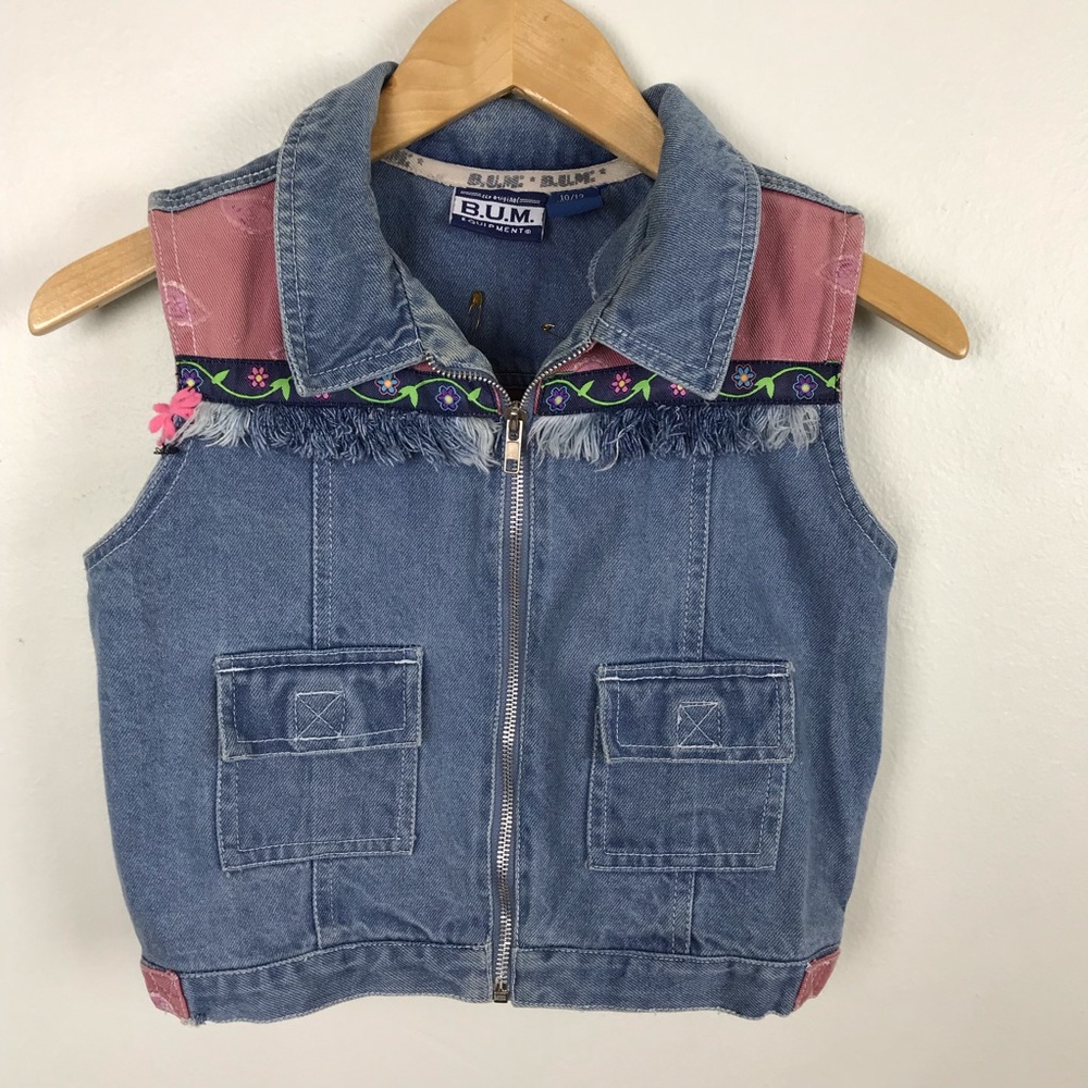 B.U.M. Denim Vest Front Zipper
